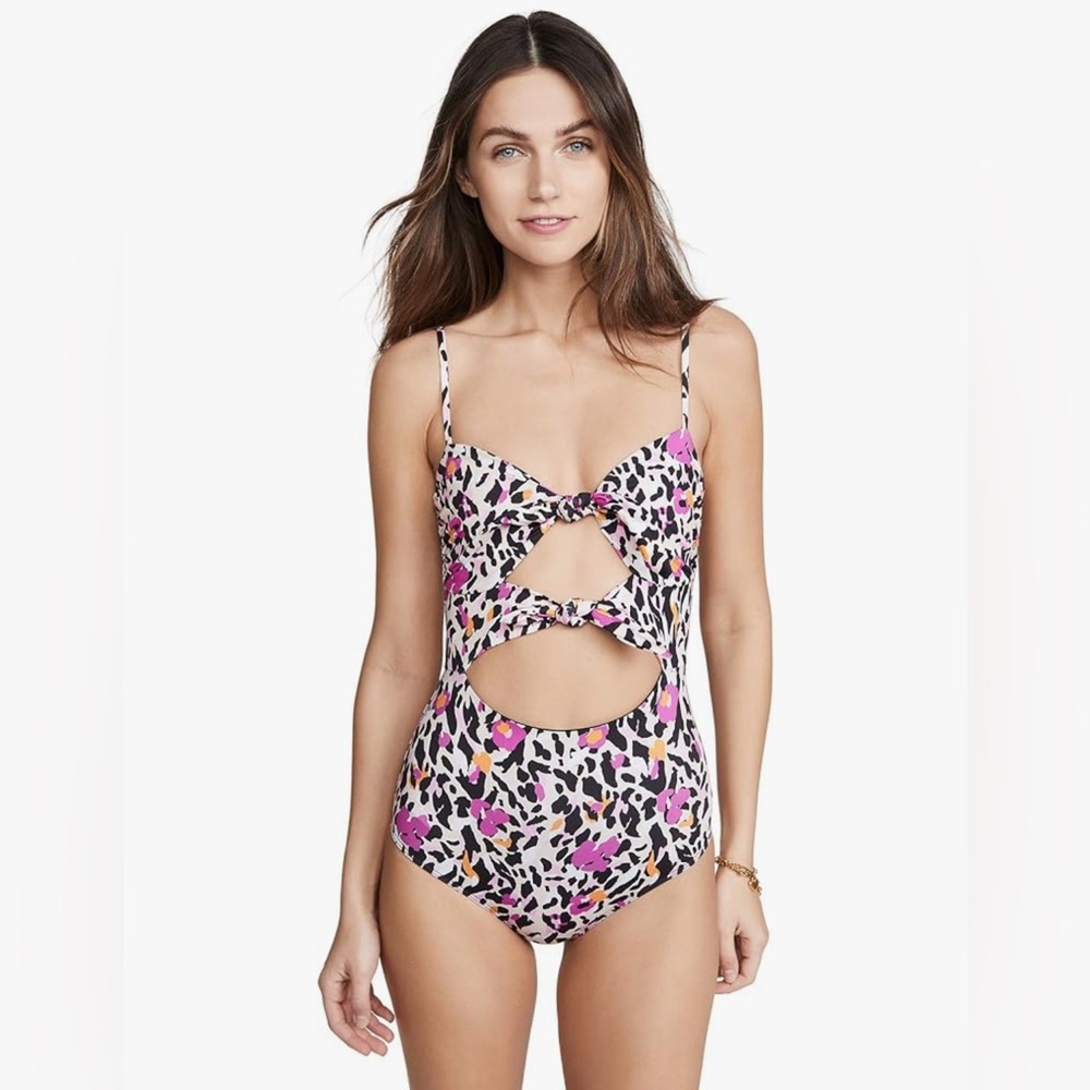 NWOT Beach Riot | Mia One Piece Swimsuit XS Multicolor Leopard Beach‎ Resortwear - Picture 4 of 10